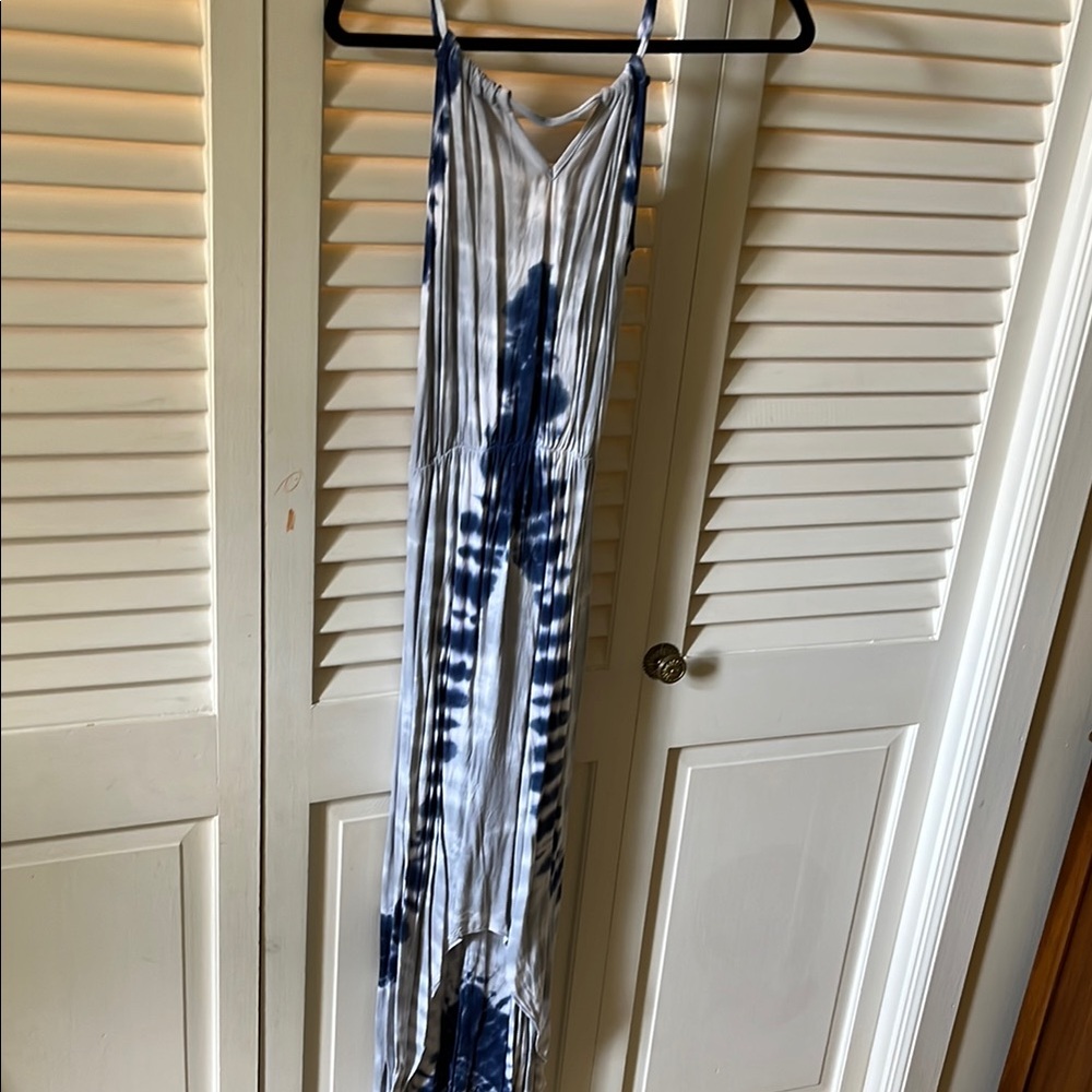 Chic Tie-Dye High-Low Dress